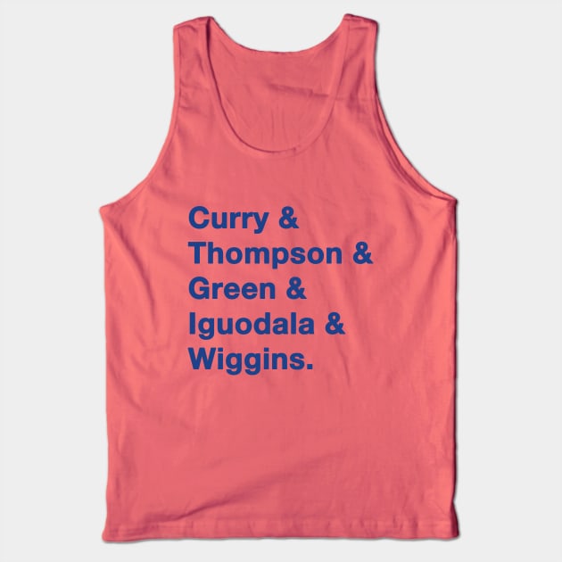 2022 Golden State Warrior Greats Blue Tank Top by IdenticalExposure